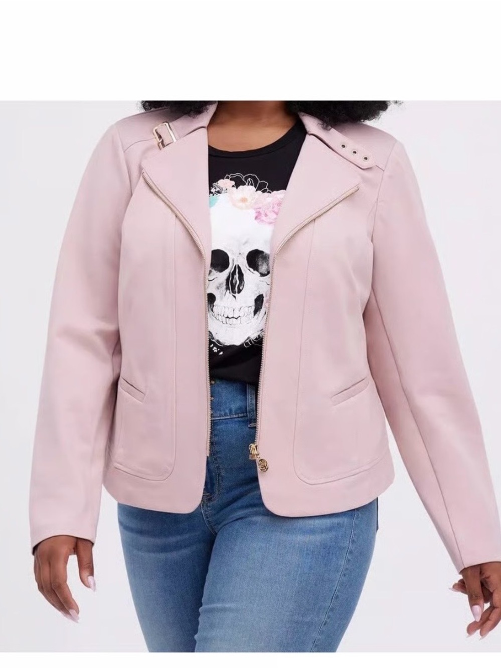 torrid NWT Blush Pink Faux Moto Jacket